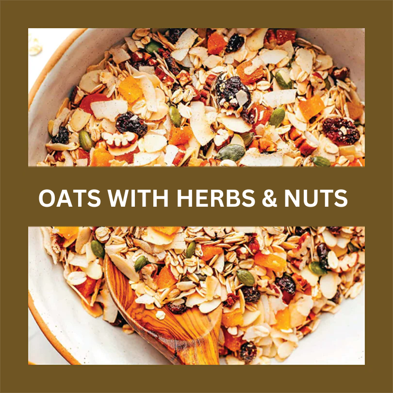 Oats With Herbs & Nuts - Super Breakfast