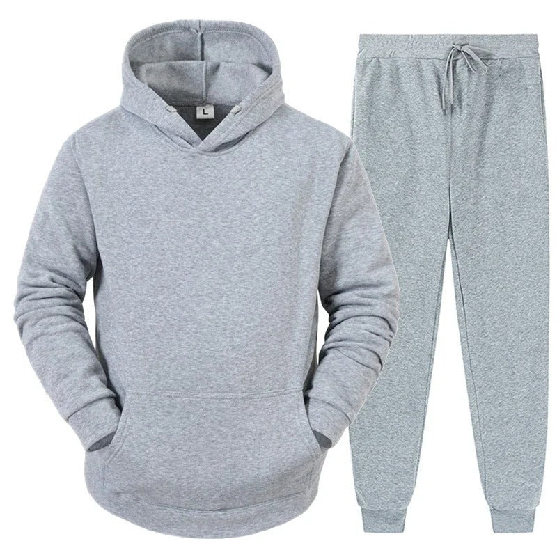 Men's Tracksuit Daily Casual Hooded Sweatshirt+Pants 2 Piece