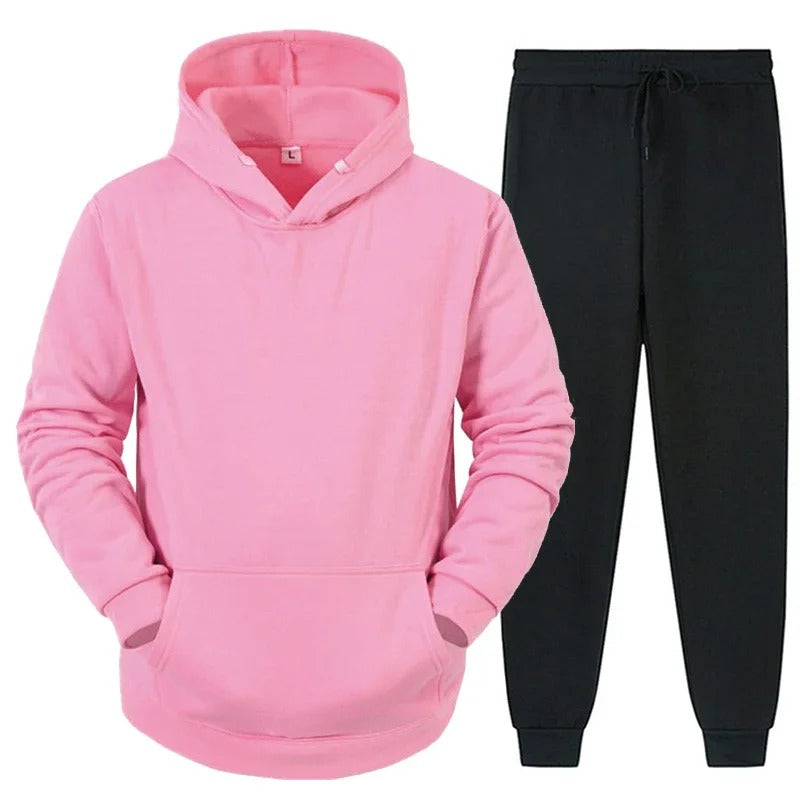 Men's Tracksuit Daily Casual Hooded Sweatshirt+Pants 2 Piece