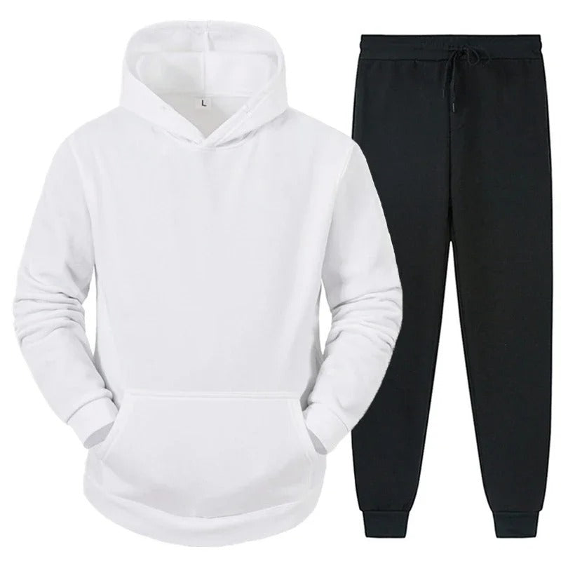 Men's Tracksuit Daily Casual Hooded Sweatshirt+Pants 2 Piece