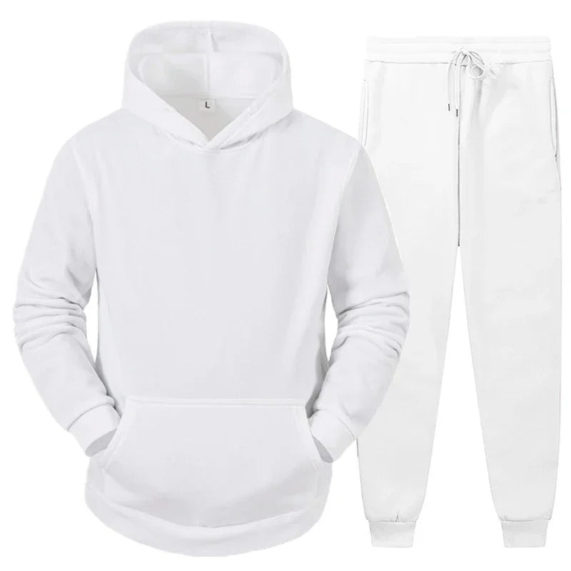 Men's Tracksuit Daily Casual Hooded Sweatshirt+Pants 2 Piece